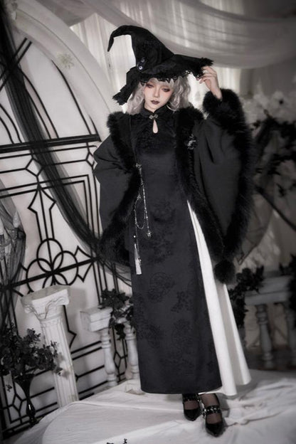 Gothic Dark Furfudy Cape Court