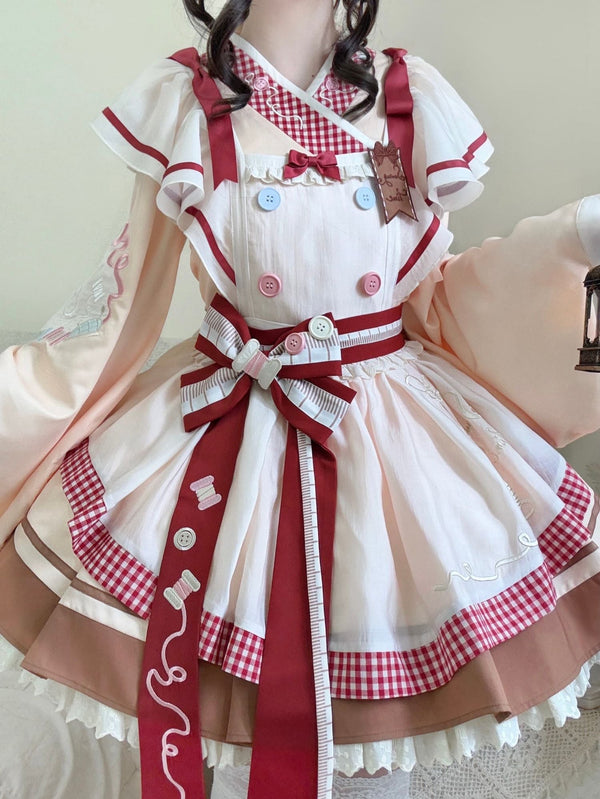 [Deadline for reservations: November 19] China Lolita Embroidery Maid Dress Set + Bonnet