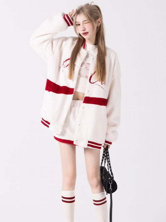 American retro losing sporty design outerwear