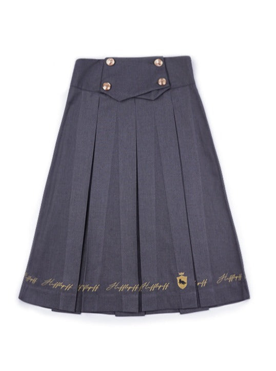 ボックスプリーツダブルブレストスカート