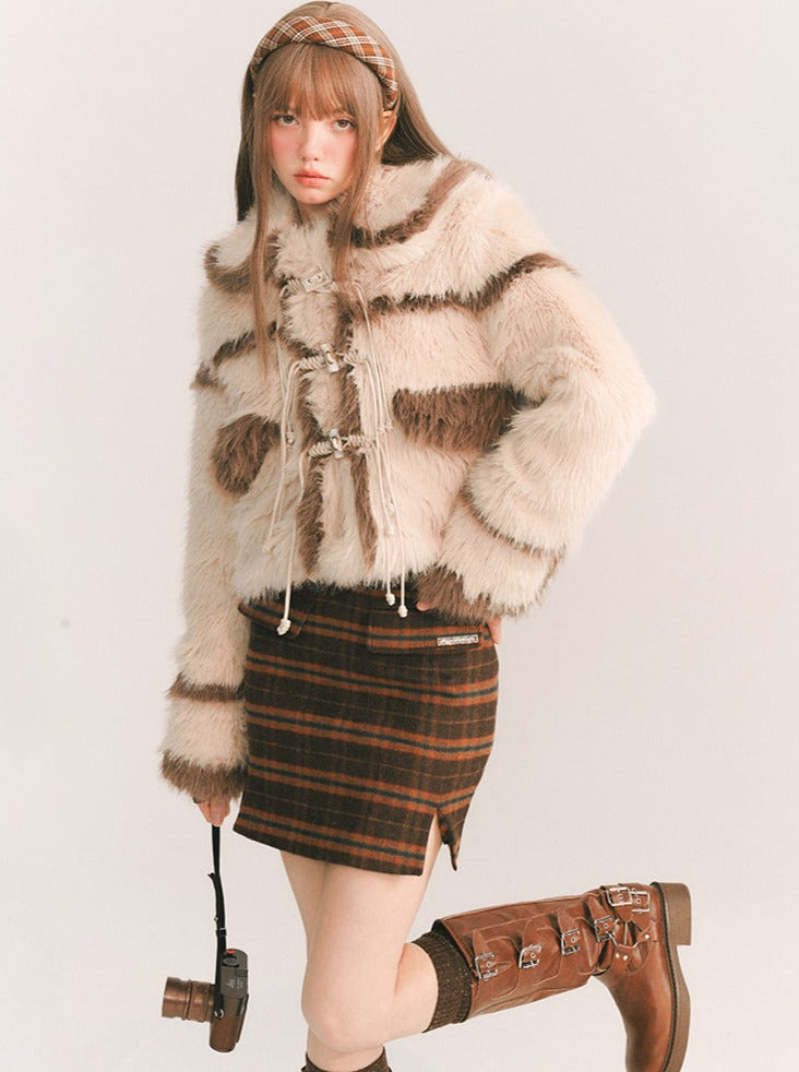 Milk Coffee Fur Short Coat