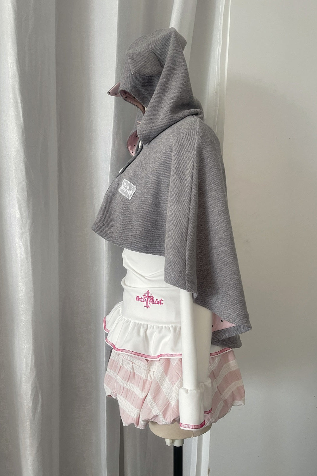 Pink Cat Ear Poncho Coat