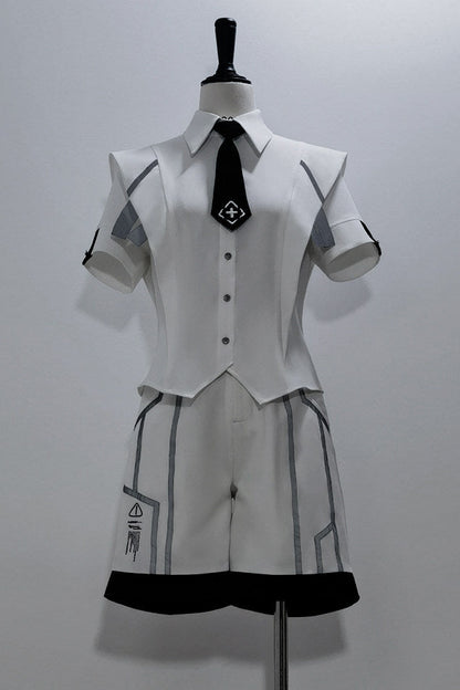 Virtual Military Cool Handsome Shirt Short Pants Cape Set