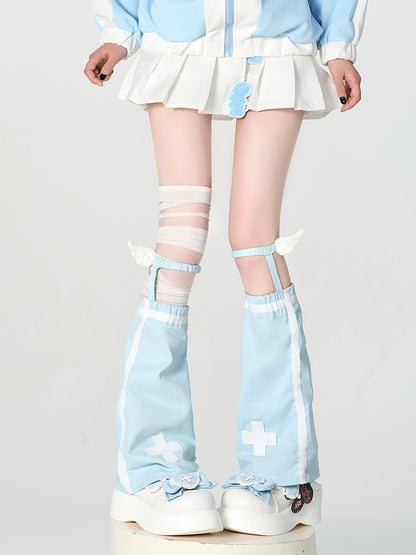 [Angel Neighborhood👼] Subculture Y2K Cross Leg Warmers