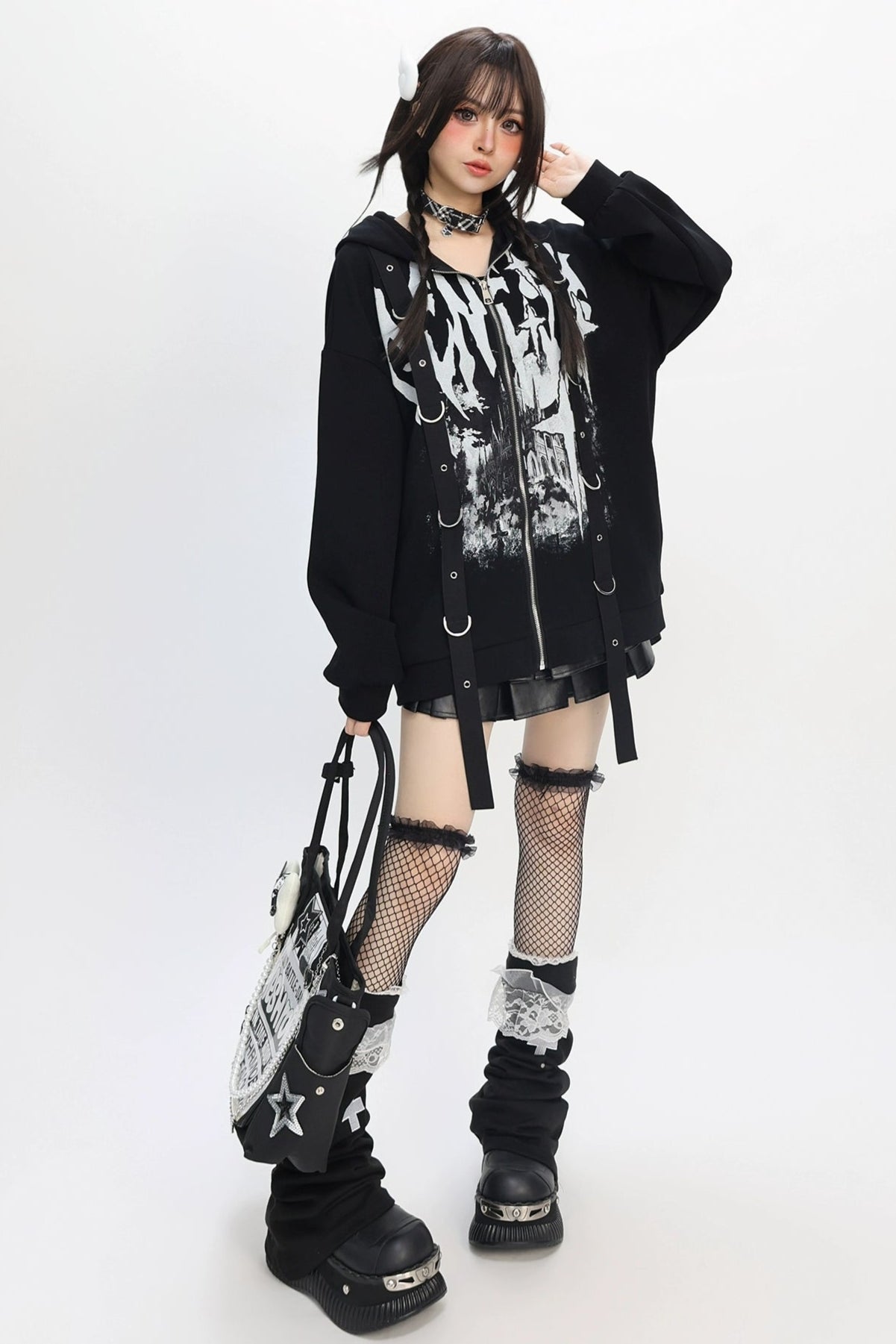 Dark Design Loose Hooded Hoodie