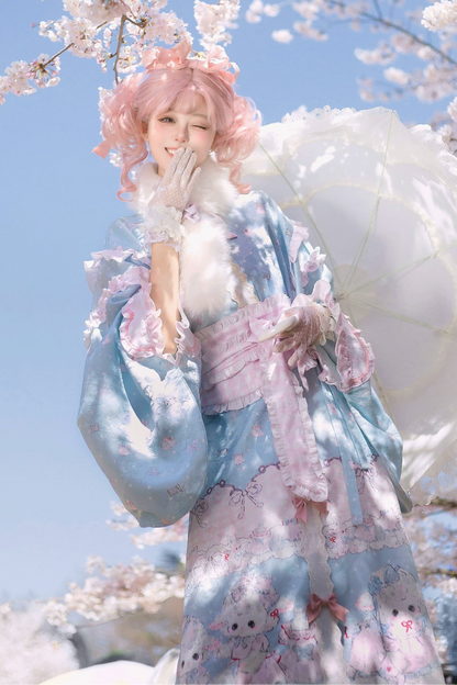 【5月31日予約締切】リトルラムプリントロリータフローラルチャイナシリーズベスト＋アクセサリー