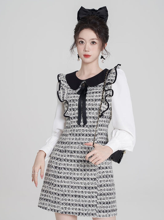 フランスシックモノクロワンピース