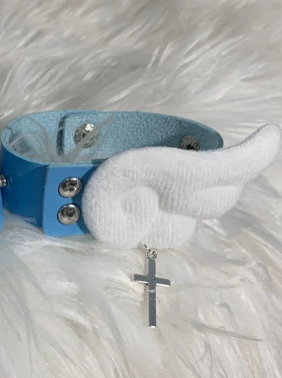 Wing Bracelet Pendant Cross Subculture Bracelet