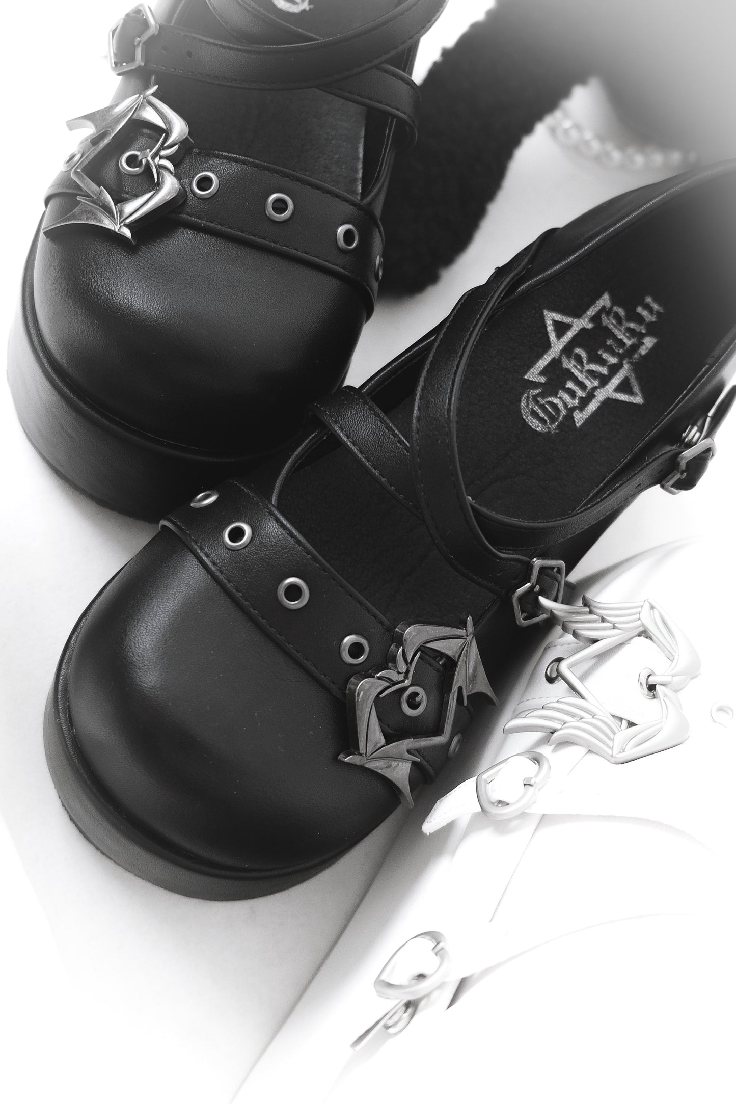 Gothic Angel Demon Plat Shoes
