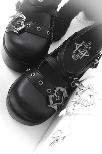 Gothic Angel Demon Plat Shoes