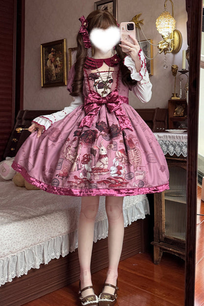 Rabbit Flower Series Doll Cute Dress + Suspender Dress