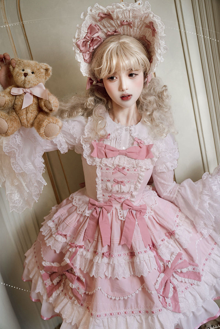 [Pre-order product] Lily's Tea Party Antique Lolita Dress Complete