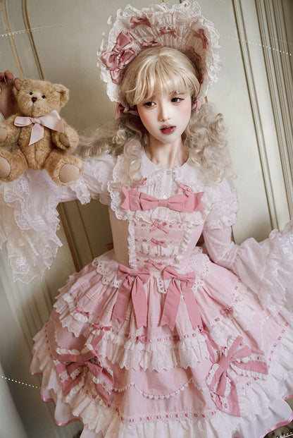 [Pre-order product] Lily's Tea Party Antique Lolita Dress Complete