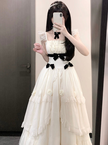 French Elegance Long White Dress