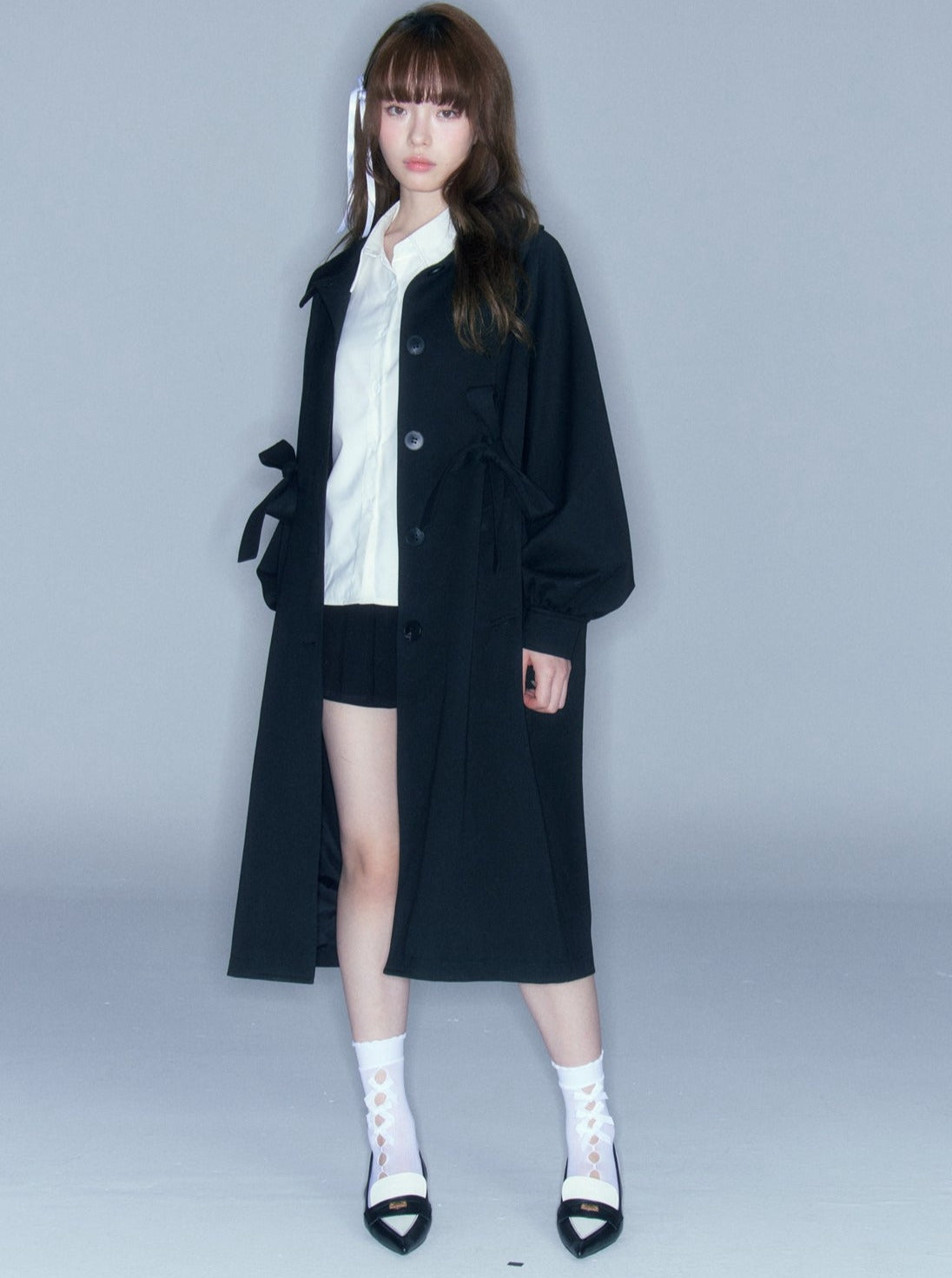 Basic Ribbon Long Coat