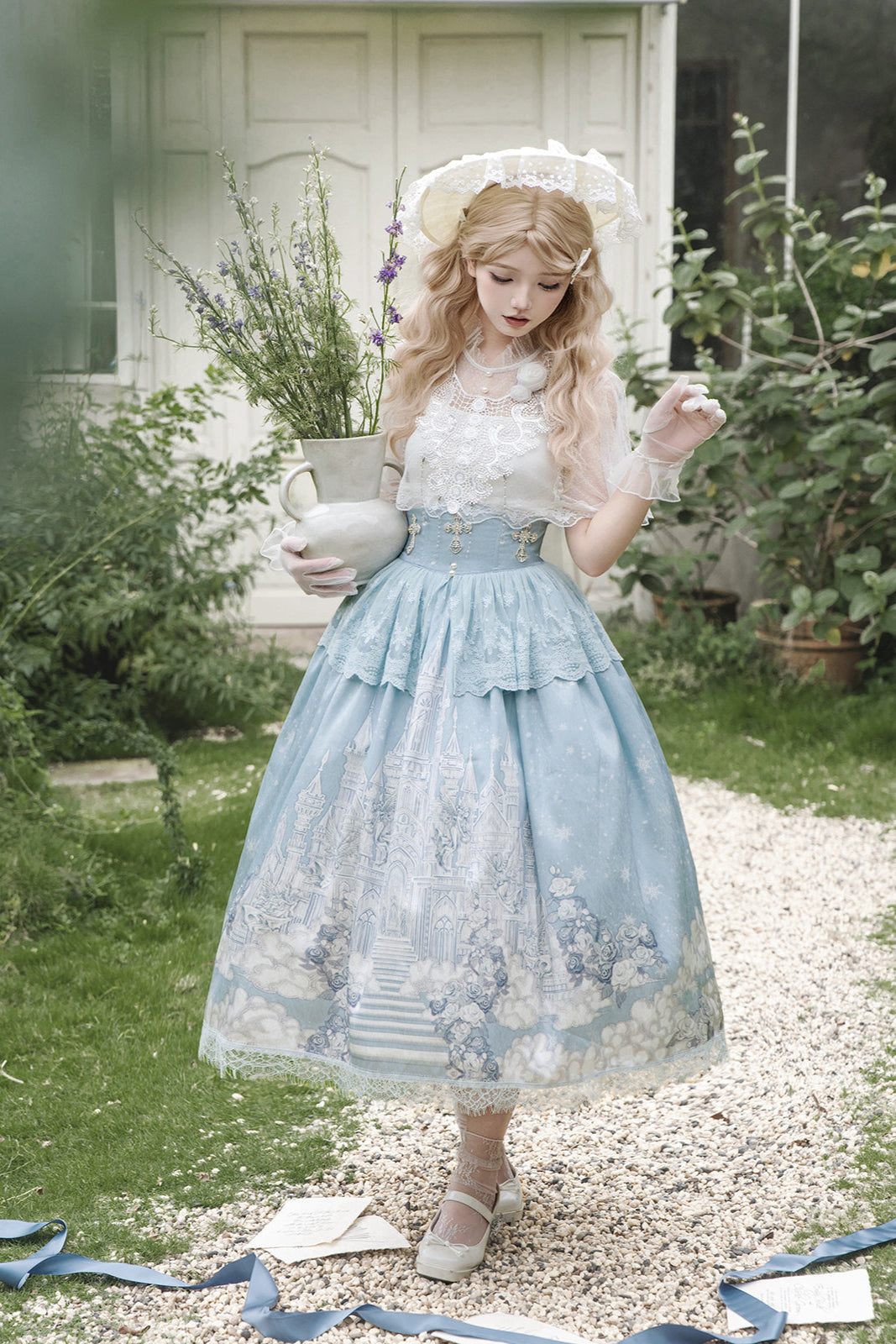 Elegant Princess Cape + Camisole + Skirt