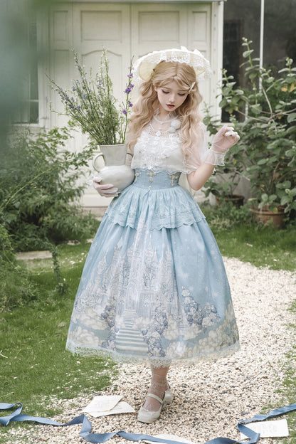 Elegant Princess Cape + Camisole + Skirt