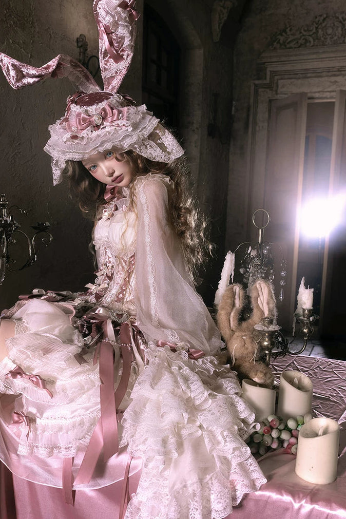 【4月8日予約締切】スウィートロリータバニーレースコルセットドレスセットA/B/C