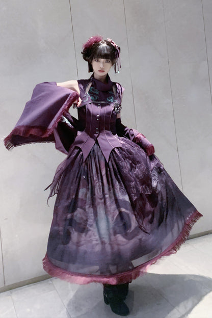 [Deadline for reservations: February 26th] Red Dragon x Black Dragon x Purple Snake Lolita China Gothic Setup