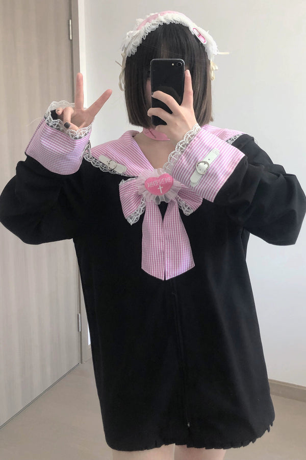 電波チェックセーラートップス