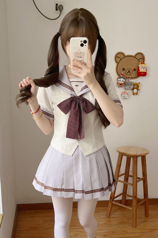 Retro Color Sweet Sailor Suit