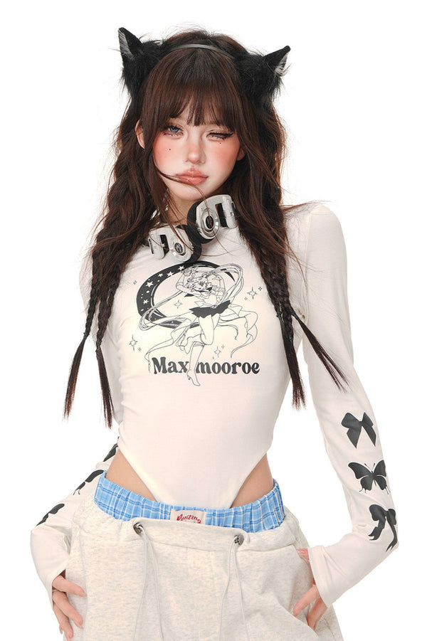 ピュアデザイアスリムハーフタートルネックトップ