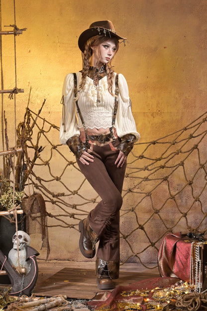 スリムフレアカウボーイパンツ