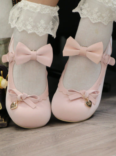 Lolita Round Head Doll Medium Heel Shoes