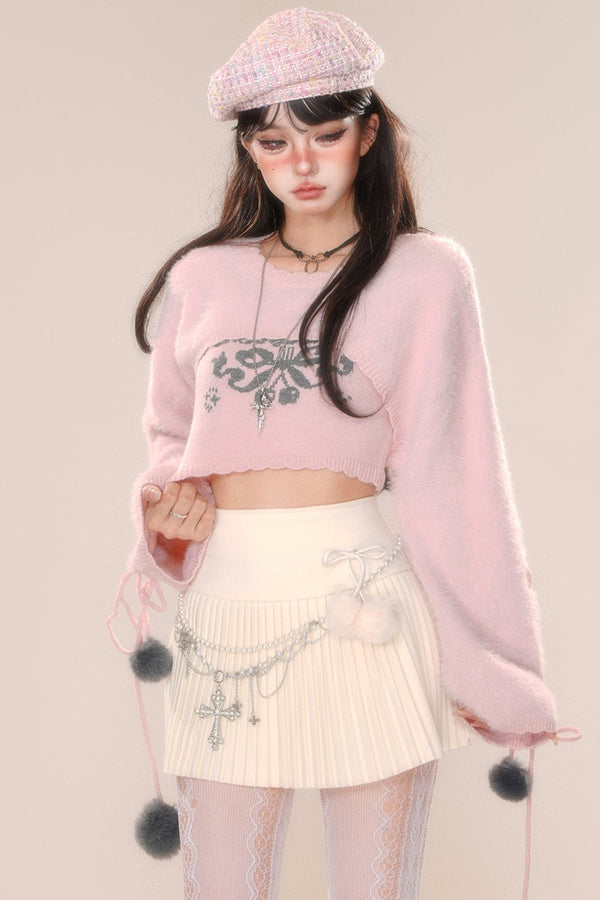 スウィートニットショールツーピースセット