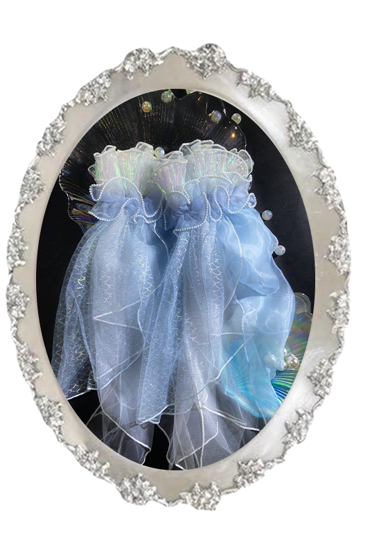 Mermaid Chiffon Lolita Dress + Crown + Headband + Sleeves