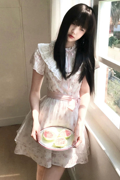 ミスティフローラルレースドレス