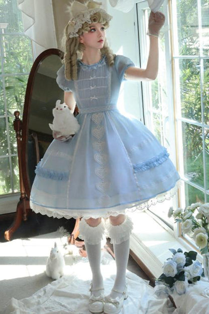 Sweet Doll Frill Ribbon Lolita Dress + Mini Ribbon Sleeves