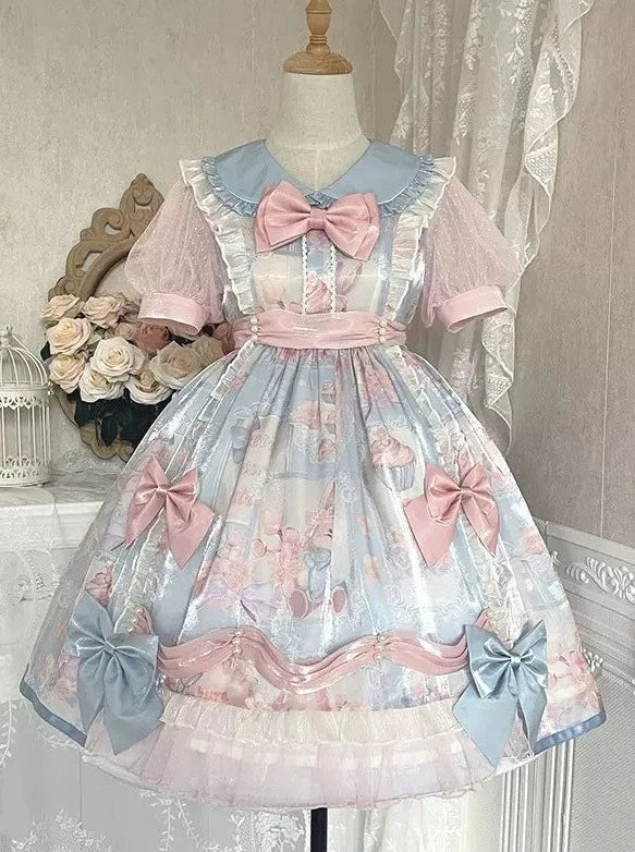 Pastel Ribbon Ruffle Doll Princess Dress