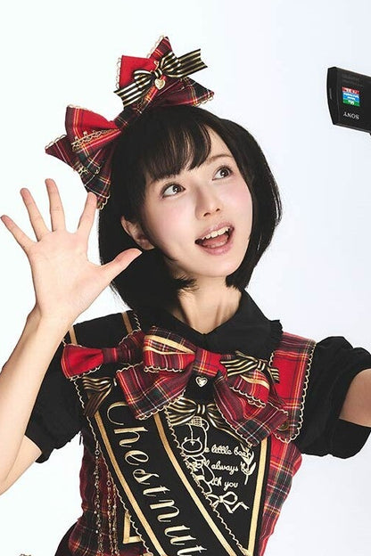 【7月18日預購截止】藍色/紅色/綠色偶像蘿莉塔系列帽子＋蝴蝶結髮箍