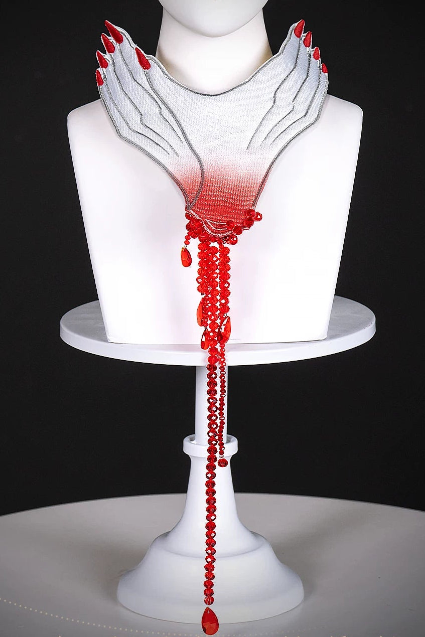 [Date limite de précommande : 19 septembre] Accessoires de col gothique à perles Crimson Claw de la série gothique sombre Decadent (type broderie / type 3D)