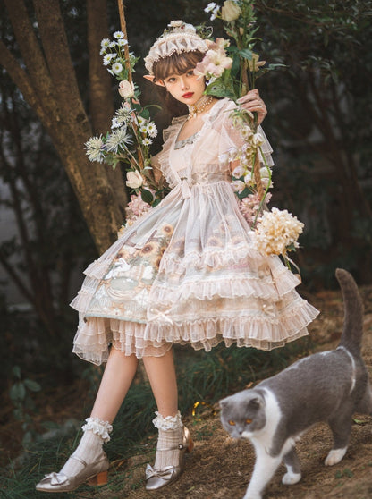 Lolita Princess Rabbit Daily Light Elegant Sweetheart Dress