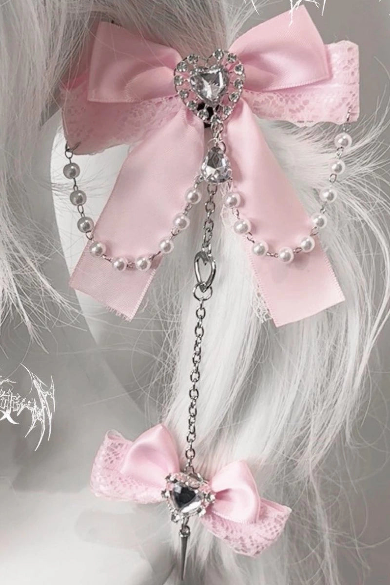 レースリボンサブカルクリップ