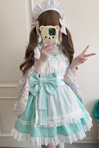 Retro Maid Cafe Japanese Lolita Set