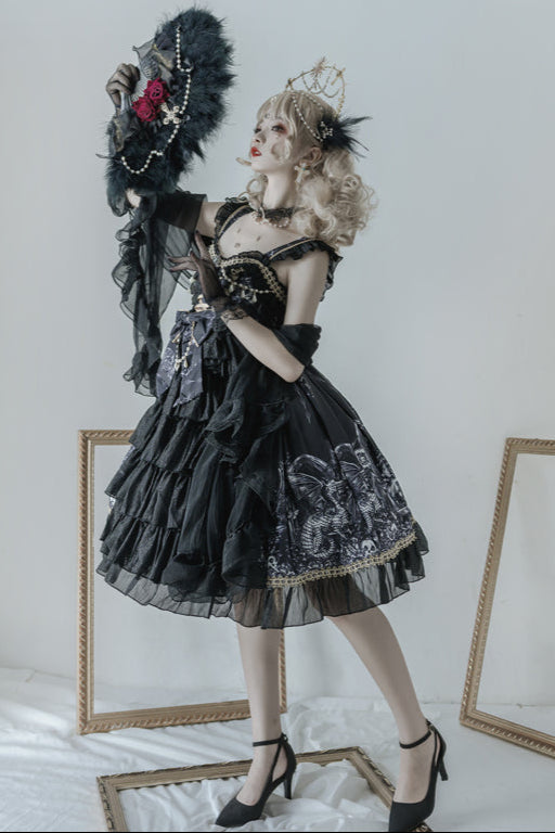 Golden Chic Princess Suspender Dress