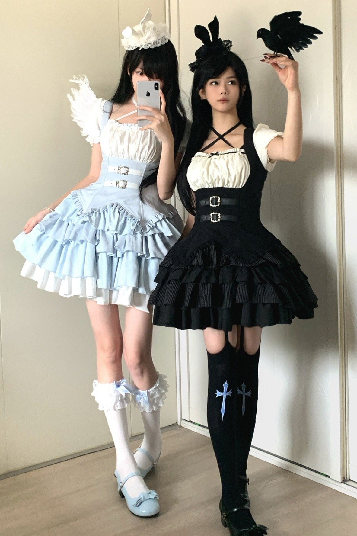 Cool Square Neck Four-Stage Dress