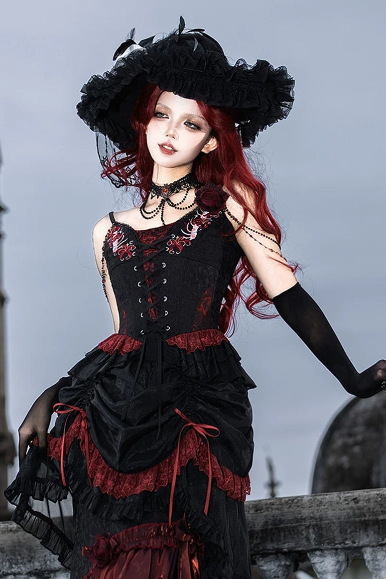 [Pre-order] Red and Black Dark Gothic Lolita Series Choker