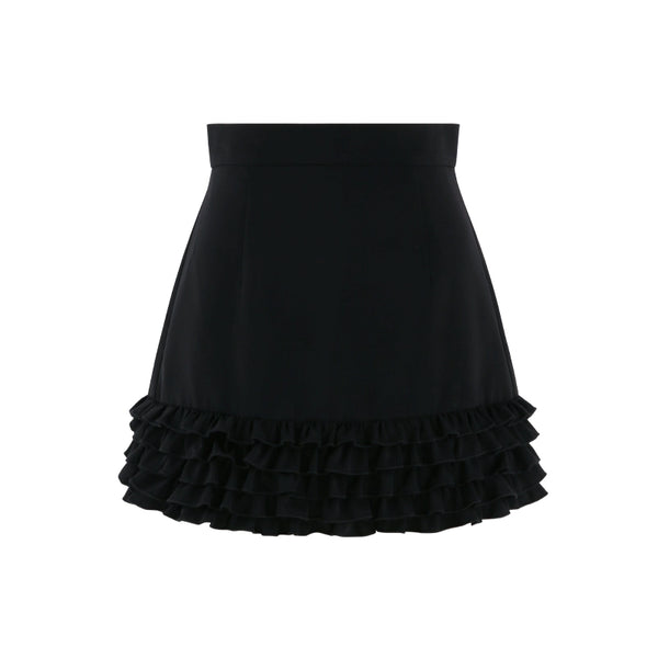 フレンチラグジュアリーワンショルダーブラウス+スカート