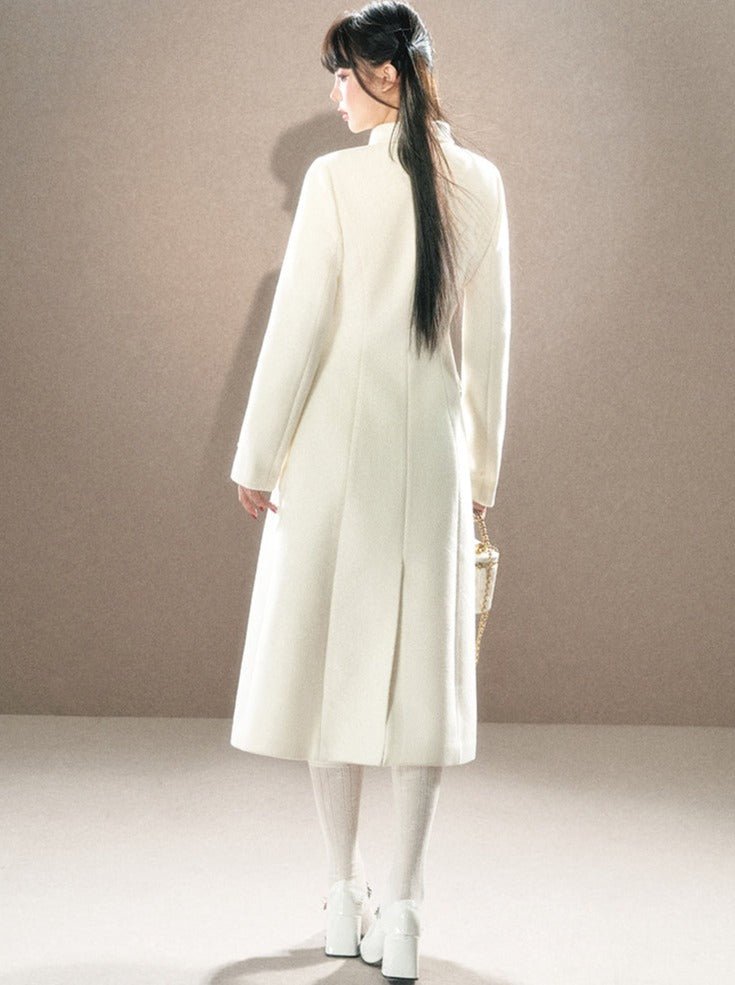 Elegant French Cape Wool Long Court [Reservation Product]