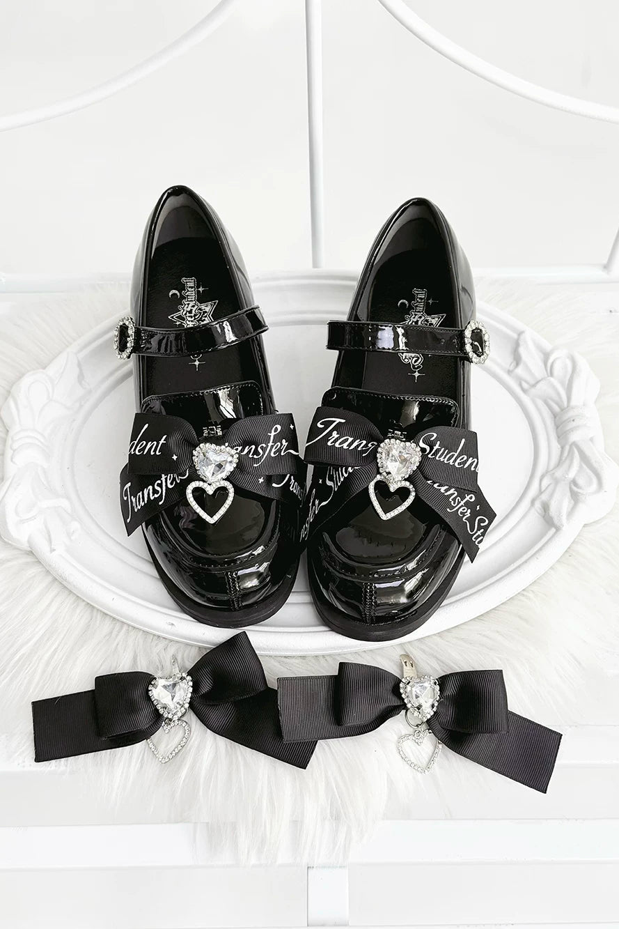 Ribbon Lace-Up Mary Jane Shoes