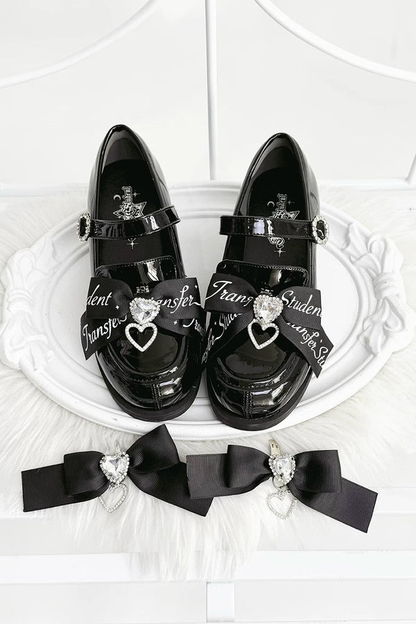 Ribbon Lace-Up Mary Jane Shoes
