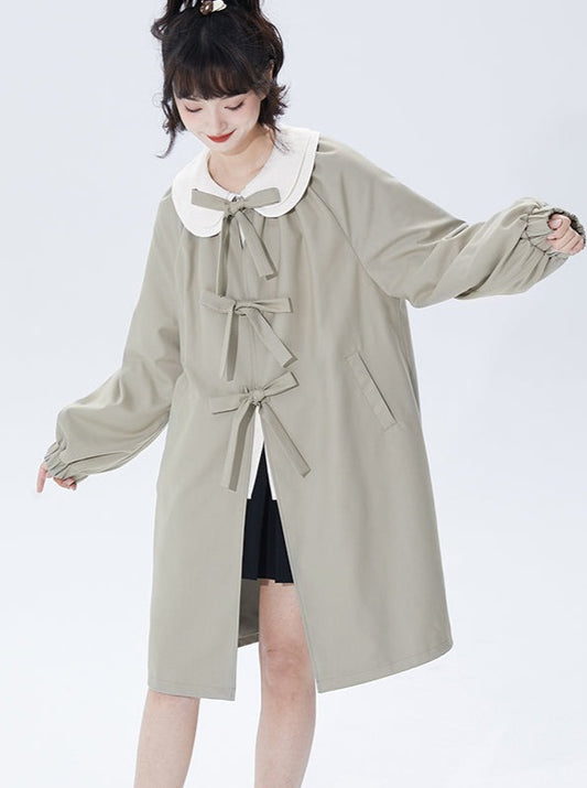 Green Bean Grey Trench Coat