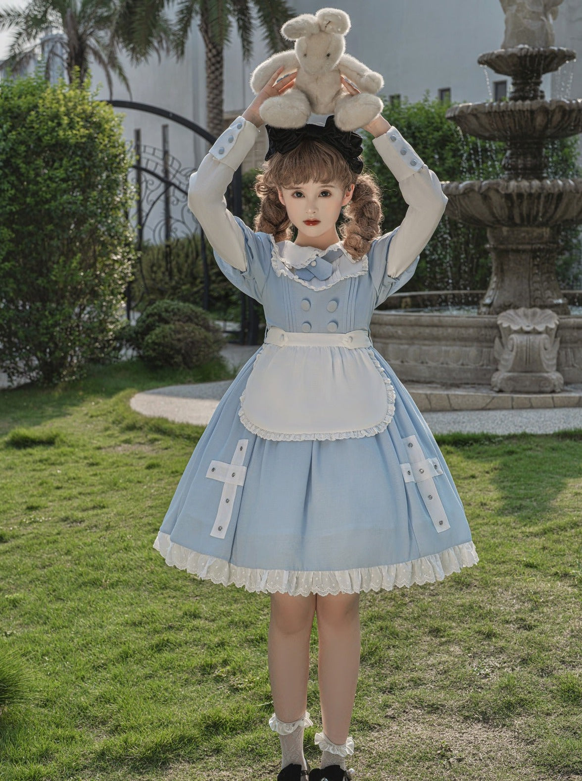 Daily Cute and Sweet Maid Blue Princess Dress – Belchic Daily Cute and Sweet Maid Blue Princess Dress – Belchic