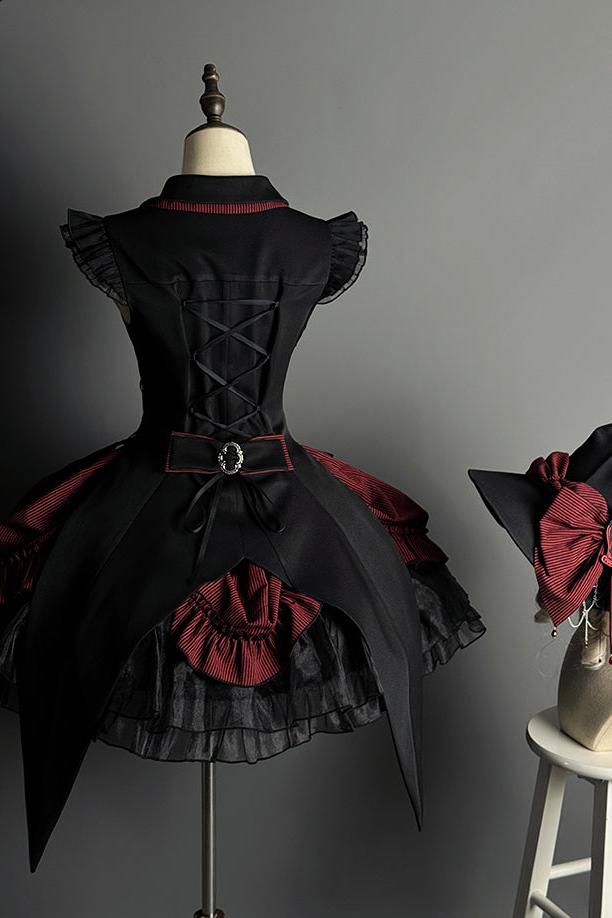 [Vorbestellschluss 8. Mai] Schmales ärmelloses Halloween-Gothic-Kleid im Zaubertrank-Stil