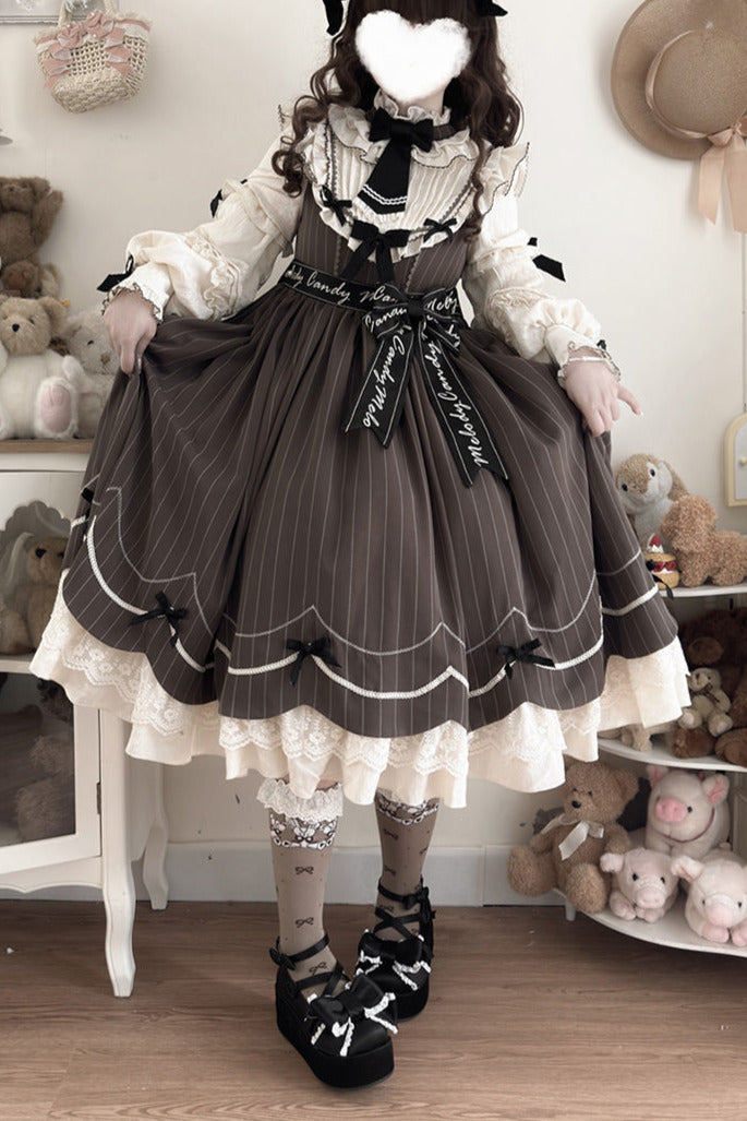 [Reservation Product] Doll Feeling Sweet Bow Ruffle Lolita Dress