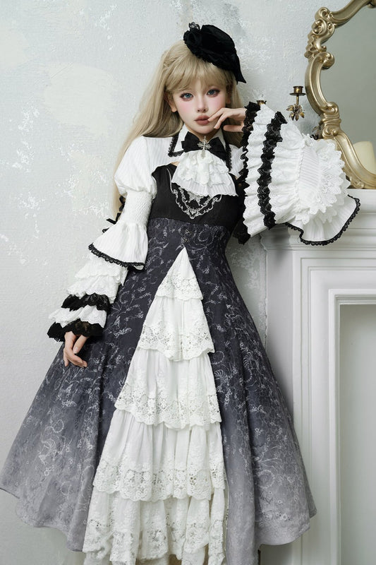 Dark Lolita Long Sleeve Sundress Set